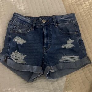 Aeropostale Blue Distressed Jean Shorts